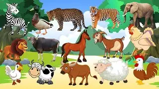 Animals Content Farm animals name and sound - Learning Animals for kids