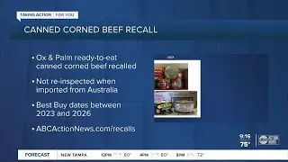 Canned corned beef products recalled for not being re-inspected