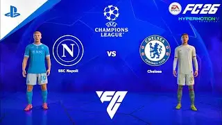 دوري أبطال أوروبا 🔥 نابولي × تشيلسي | مواجهة أوروبية قوية | FC 26 PS5