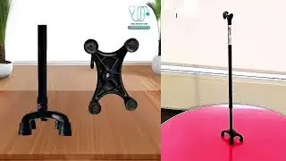 Bastón Aluminio Negro Mango Suave 4 Apoyos Ninja Speedy