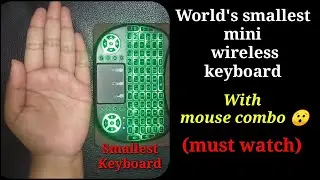 World's smallest keyboard (i8 mini wireless keyboard) unboxing and review.[Techno DSA]