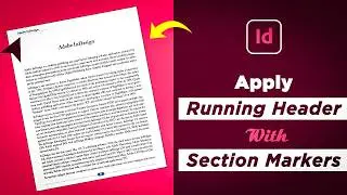 Apply Running Header With Section Markers In InDesign | Step-by-Step Tutorial