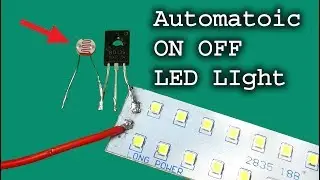 How to make Auto ON OFF Led light use NPN BD139, diy dark sensor