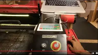 Red Black OMTech Laser Mods Update 2 : Flip out mouse shelf, camera and USB hub