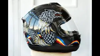 Arai RX-7V Evo Custom Hand-Painted Moto Helmet | Painting Process, Draco,  Romania