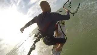 Strapless Wave Kiting Wissant France - MKM 03 - Peter Lynn Swell Kiteboarding GoPro - Kitesurfing