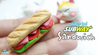 DIY Miniature Food Mini Breakfast Subway sandwich|Crafts|Clay|Tutorial|DIY BY BEENA