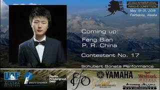 Feng Bian, Schubert, Alaska International Piano-e-Competition 2018
