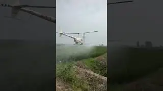 Spraying of pesticides on crops from helicopters #funny #shorts #subscribe