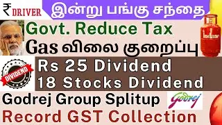 Gas price | Tamil share market news | Godrej family | Windfall tax | GST collection | Maruti news
