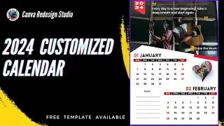 🗓️✨ Unveiling Free Customized Calendar Template for 2024 🎥