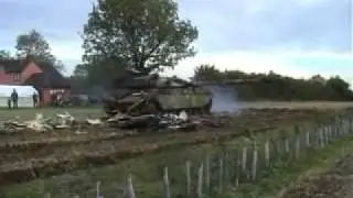 Chieftain crushing a caravan!