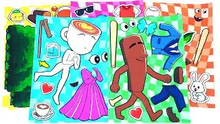 🌈Paper DIY🌈 What Kind of Love Is This? 💔 Sahur x Cappucina | Sticker Book DIY#paperdiy