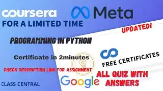Programming in Python,(week1-5) All Quiz Answers.#coursera #learning #quiztime #quiz #question #mr