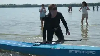 Man with disability paddleboards across Great Lakes