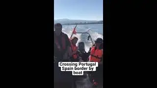 Crossing Portugal to Spain border by fast boat - Portuguese coastal route