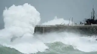 Impresionante temporal Alex en Santander 4k, desastres naturales 2020