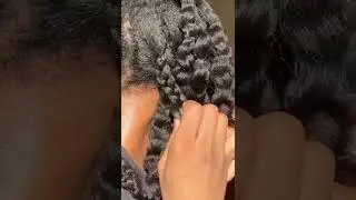 tried a #braidout on blown out hair! #type4hair #shorts