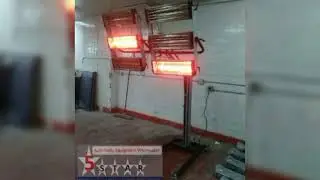6 Head Baking Infrared Paint Curing Lamp Heater Heating Light spray booth filter