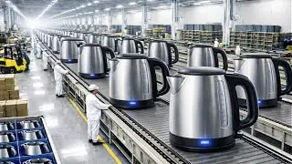 Inside an Electric Kettle Factory: Stainless Forming, Thermostat Test & Boil QC (ASMR)