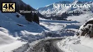 Winter way from Kyzyl-Kiya pass to Jyrgalan [4K]
