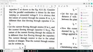 Displacement current density and conduction current density