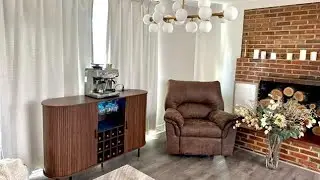 Smart Storage, Sleek Design! Elevate Your Home with Wine Bar & Coffee Station #coffeetable #winebar