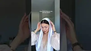 Simple hack to keep your satin scarf from slipping🎀 #hacks #beautytips #beautyhacks