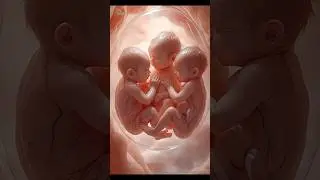Triple Baby Movement in Womb | Amazing Fetal Development of Triplets 🤰#pregnancy #babyinwomb #shorts