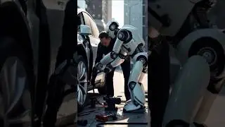 🤖Tesla Robot Mechanic Saves Elon Musk After Car Breaks Down🚘 | The Future is Here! #carcrush #robot