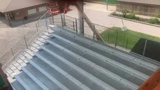 Bird Netting a Stadium Bleacher area #3