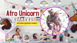 Afro Unicorn Party Prep #vegas #birthdaypartyideas #unicorn #party#fyp #blackmomvlogs #giftbags