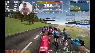 TrainingPeaks Virtual race. Hard effort just sitting on the wheels. Managed not to come in last :)