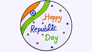Happy republic day 2026 | Republic day drawing | Republic day 2026 drawing | Flag drawing