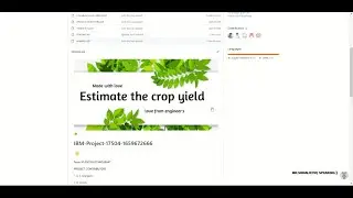 CROP  YIELD ESTIMATION/DATA ANALYTICS/IBM COGNOS/AGRICULTURE/NALAIYATHIRAN