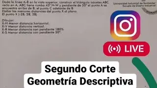 # 38 INSTAGRAM LIVE! Geometría Descriptiva UIS - Segundo Corte. Menor Distancia Punto - Plano
