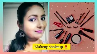 Makeup shakeup 💄।। My first makeup video + Pink eye makeup 💕👀 ।।