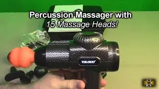 TOLOCO Percussion Massager with 15 Massage Heads - Powerful Brushless Motor (Carbon Gray) REVIEW