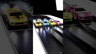 ASMR Colorful Battery Toy Car #shorts #viral #trending #funny #car #asmr #fun #usa #ytshorts #diy