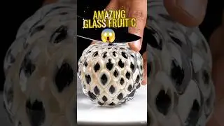😱Glass fruit cutting #youtube #ytshorts #glasscutting #glassfruit #asmrglasscutting #ritikrr74