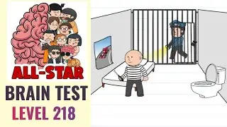 Brain Test All Star Level 218 | He must dig a hole with the chisel | Walkthrough