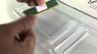 how to install DDR4 VLP mini dimm into clamshell packaging tray (www.memorypack.com.tw)