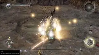 Nioh Defeating the second boss Hino-enma with some cheese