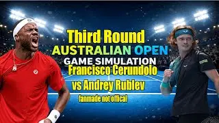Australian Open | Francisco Cerundolo   vs Andrey Rublev  | [23 Jan 2026] | Gameplay Simulation