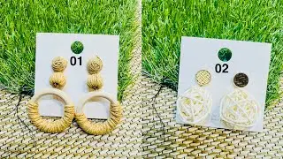 （第71集）韓國🇰🇷藤織耳環01-02款，繼續開台優惠💥💥 開台優惠每對售價$4️⃣0️⃣數量有限！😀如需落單或查詢請WhatsApp：91677026 ！可順豐或門店交收✅