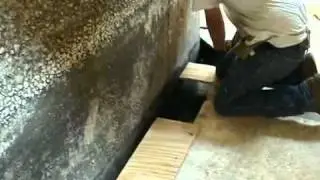 FLOATING PLATFORM DOCK - USED IN AN UNDERGROUND WASTER TREATMENT PLANT