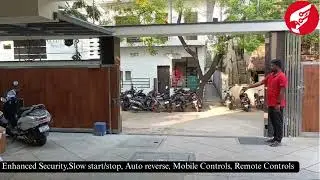AUTOMATIC SS FRAME WITH HPL SHEET SLIDING GATE OPERATOR @ CHENNAI