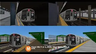 OpenBVE NYC Subway IND Operation: R179 (M) Train from Forest Hills-71 Av to Metropolitan Av
