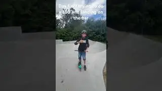 Day 1 off landing a 180 on the bar #scootboys #scooter