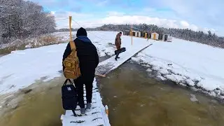 CATCH and COOK but can we actually CATCH? | A Weekend Ice Fishing in Maine